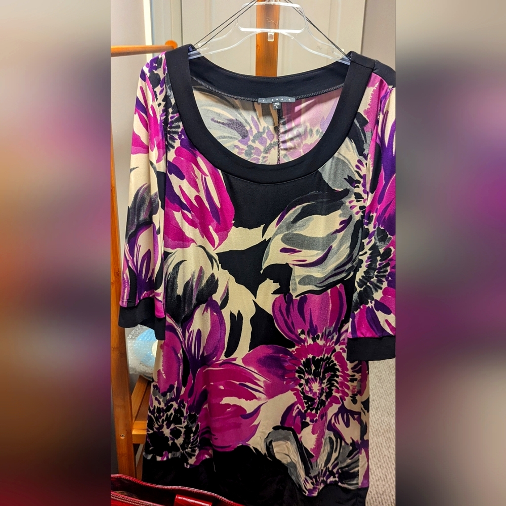 Tiana B purple floral dress